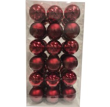 Pachet cu globuri roșii de Crăciun din plastic