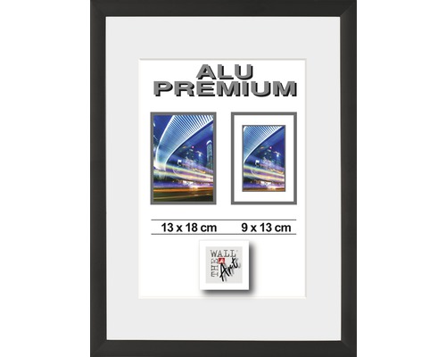 Ramă foto aluminiu Duo neagră 13x18 cm Ramă foto aluminiu Duo neagră 13x18 cm