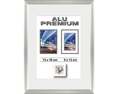 Ramă foto aluminiu Duo argintiu 13x18 cm
