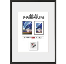 Ramă foto din aluminiu cu passepartout pentru fotografii de dimensiuni 21 x 29,7 cm și 15 x 20 cm