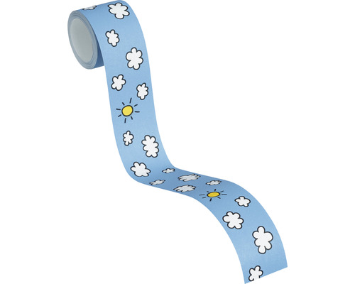 Bandă adezivă decorativă cu motive de nori și soare