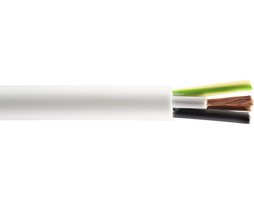 Cablu MYYM (H05VV-F) 4x2,5 mm² alb, inel 50m Cablu plat electric cu cinci fire