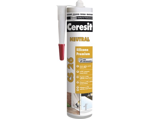 Silicon neutral Ceresit CS 26 transparent 280 ml Cartuș siliconic premium neutru Ceresit CS 26