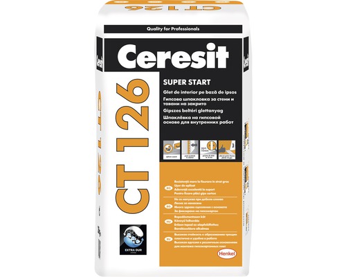 Glet Ceresit CT 126 pentru denivelări de la 2 la 10 mm la interior 20 kg alb