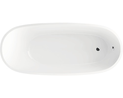 Cadă de baie ovală fotografiată de sus