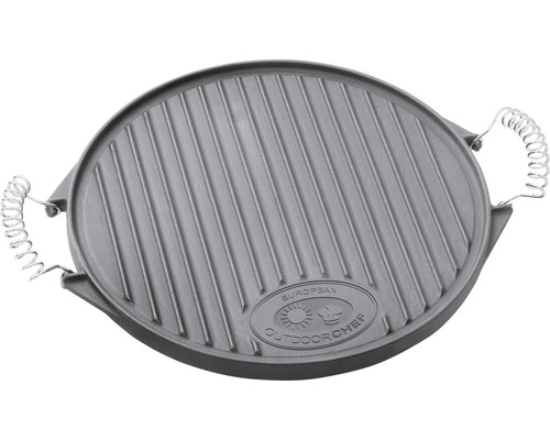 Plită grătar din fontă cu două mânere