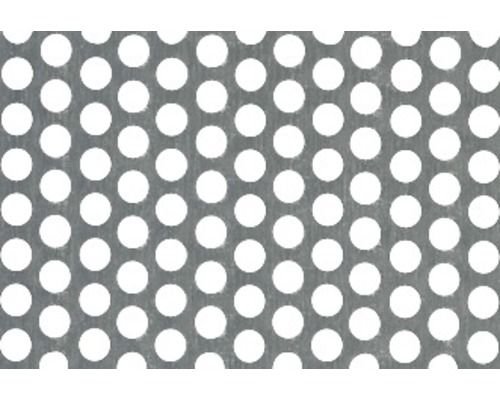 Tablă perforată aluminiu Alberts 120x1000 mm, diametru perforații Ø2mm, perforaţii rotunde