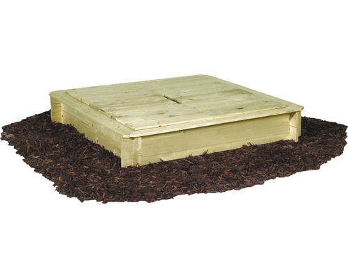 Cutie de nisip lemn cu capac, 120x120x28 cm, impregnată în autoclavă