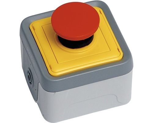 Buton de urgență/alarmă Legrand Plexo IP55 roșu/gri, montaj aplicat