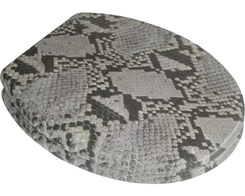 Capac WC cu model de piele de șarpe