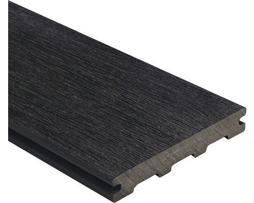 Profil terasă Konsta gri închis WPC 23x142x3000 mm Decking din material compozit lemn-polimer cu sistem canelură și feder