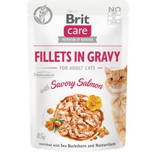 Hrană umedă pentru pisici Brit Care Adult file somon în sos 85 g-thumb-0