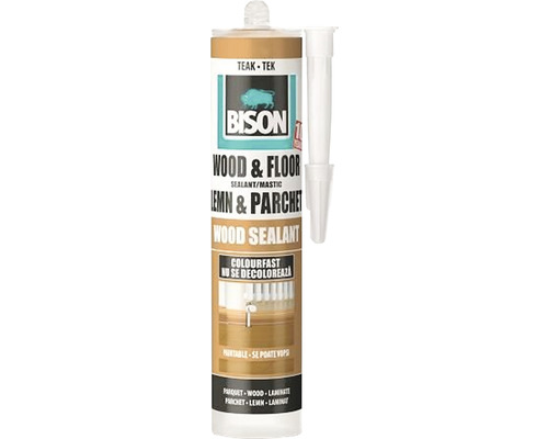 Mastic pentru lemn Bison Wood Sealant tec 300 ml Cartuș etanșant Bison pentru lemn și podele