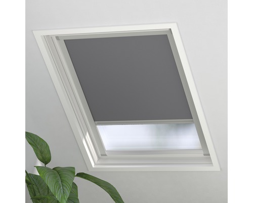 Rulou opac fereastră de mansardă Soluna Skylight 2.0 U04 gri 117,4x74 cm