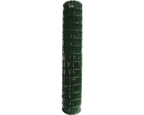 Plasă gard zincată plastifiată Europlast 1,2x25 m verde