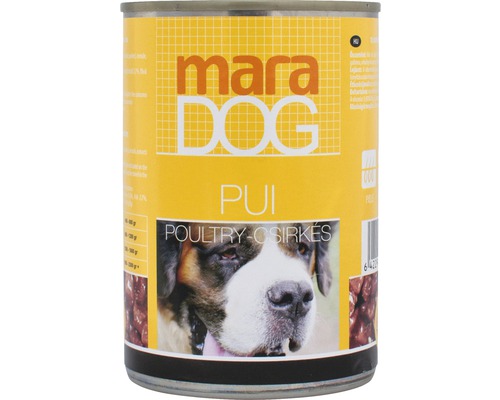 Hrană umedă pentru câini MaraDog cu pui 415 g