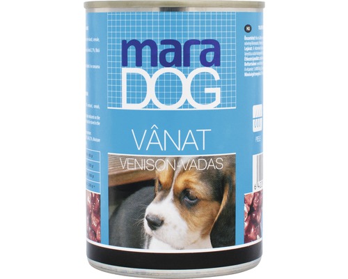Hrană umedă pentru câini MaraDog cu vânat 415 g