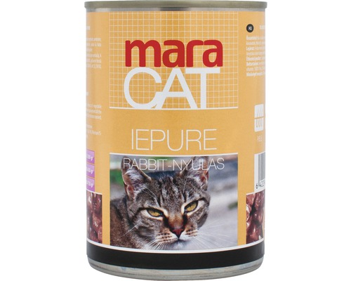 Hrană umedă pentru pisici MaraCat cu iepure 415 g