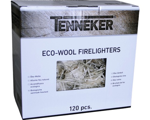 Lână de lemn pentru aprins focul Tenneker 120 buc.