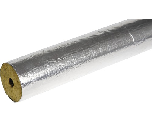 Cochilie din vată bazaltică cașerată cu aluminiu ∅ 34 mm, grosime 30 mm, 1m Izolație pentru țevi cu înveliș de aluminiu