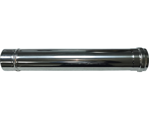 Tub inox coș fum evacuare gaze arse 500 mm D 100 mm pentru centrale pe peleți Țeavă din oțel inoxidabil cu racord cu manșon