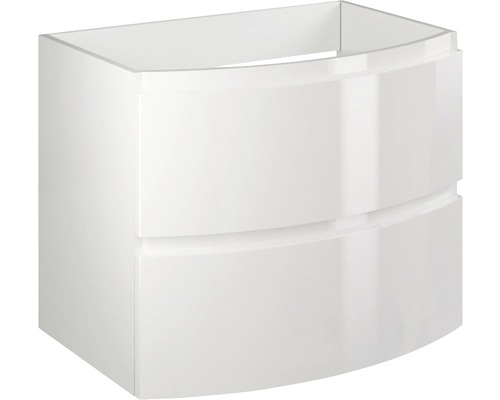 Bază lavoar baie suspendată Savini Armonia, 2 sertare, MDF, 70 cm, alb