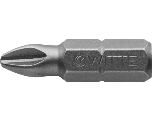 Biți șurubelniță cruce Witte Industrie 1/4 PH1 25mm, pachet 2 bucăți Bit șurubelniță în cruce