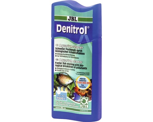 JBL Denitrol Aquarium Starter pentru apă dulce și apă sărată în sticlă albastră