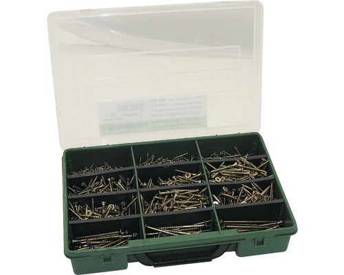 Cutie de sortimente cu diverse șuruburi