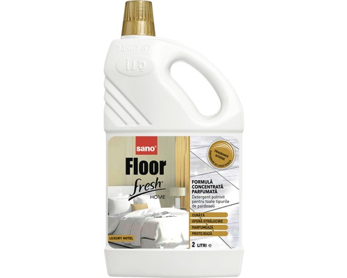 Soluție curățat pardoseală Sano Floor Fresh Home Luxury Hotel 2L Detergent de podea Sano pentru o casă proaspătă într-o sticlă de 2 litri