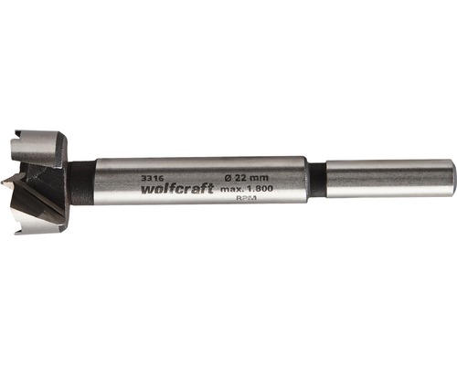 FHエッセンス 2本 Freză Forstner Wolfcraft Ø22 mm, prindere Ø8 mm | HORNBACH