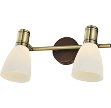 Aplică cu spoturi Bistro E14 max. 2x40W, maro/bronz