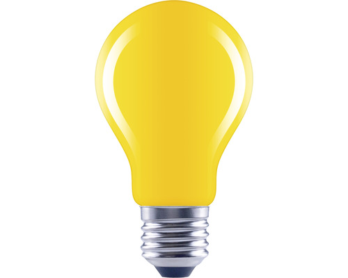 Bec galben LED Flair E27 4W, glob A60, durată viață 15.000 h