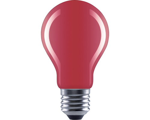 Bec roșu LED Flair E27 4W, glob A60, durată viață 15.000 h