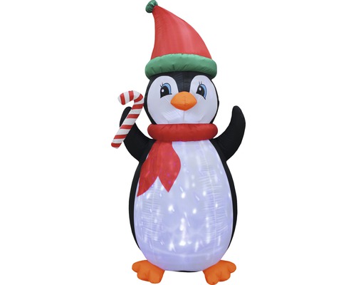 Figurină luminoasă gonflabilă Lafiora Pinguin H 210 cm