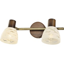 Aplică cu spoturi Rout E14 max. 2x40W, maro/bronz