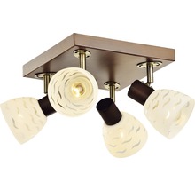 Plafonieră cu spoturi Rout E14 max. 4x40W, maro/bronz