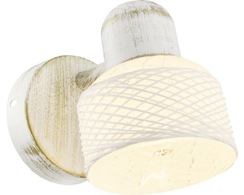 Lampa de perete albă cu abajur
