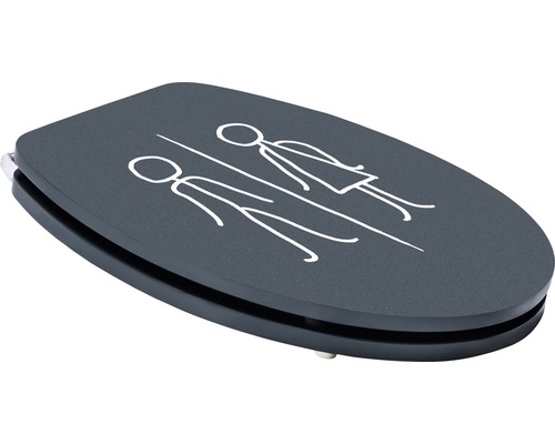 Scaun de toaletă cu pictograme pentru femei și bărbați