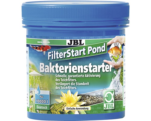 Starter de bacterii JBL FilterStart Pond, 250 g JBL FilterStart Pond Starter bacterii pentru filtre iaz de grădină