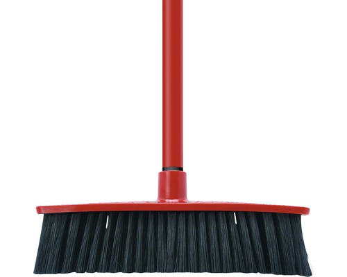 Mătură cu coadă roșie și peri negri