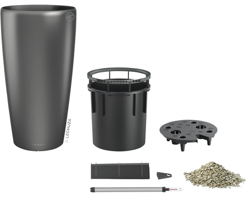 Componentele vasului de flori cu sistem de irigare