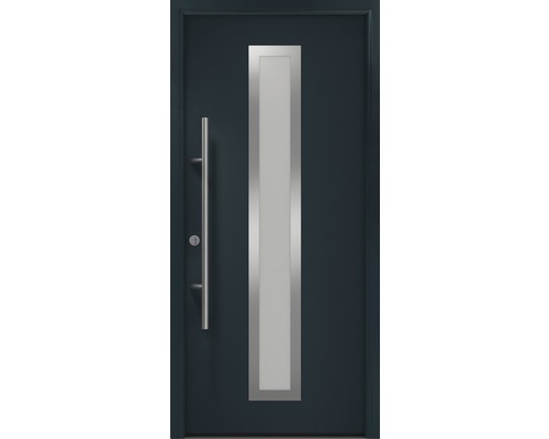 Ușă exterior aluminiu/termopan Hörmann EcoStar ISOPRO IPS700S gri antracit 110x210 cm stânga