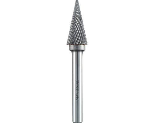 Biax conic Alpen Ø6x50 mm, cu vârf ascuțit, carbură metalică, formă M