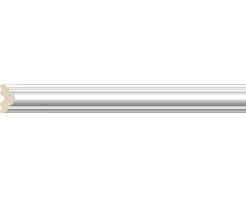 Profil decorativ alb cu model ondulat 240x2,5x1,2 cm