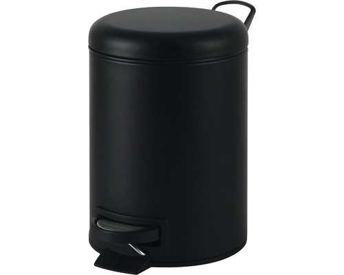 Coș de gunoi cu pedală, 3l, negru mat