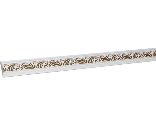 Profil decorativ alb/auriu 240x4x1,5 cm buc