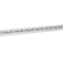 Profil decorativ alb/argintiu 240x4x1,5 cm-thumb-0