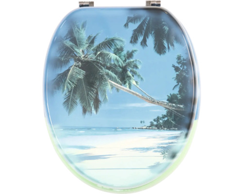 Capac de toaletă cu motiv de plajă