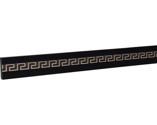 Profil decorativ negru cu model grecesc 240x5,3x1,2 cm